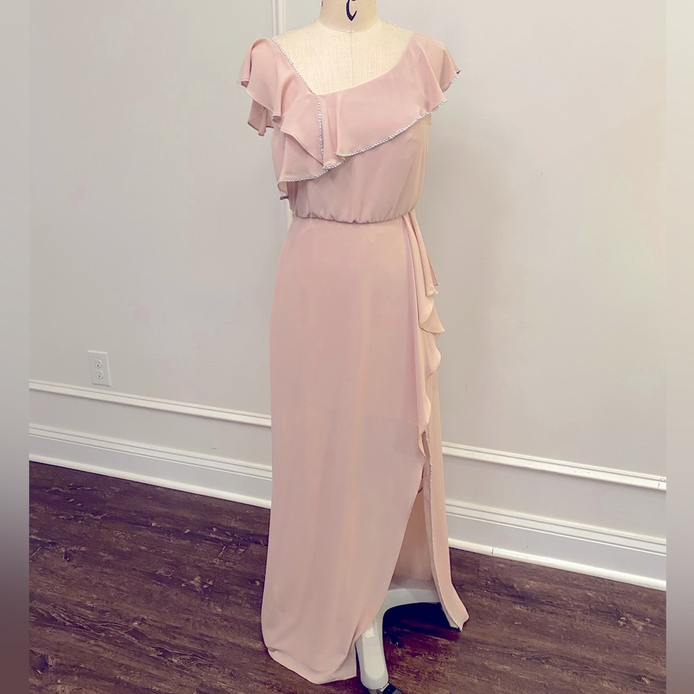 BCBGMaxazria Customized chiffon gown - Size 2 - color light pink